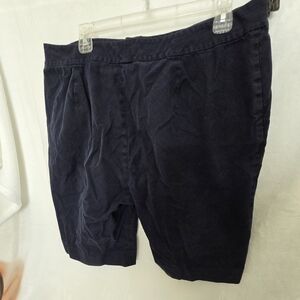 Lauren Ralph Lauren Womens Navy Blue Chino shorts Sz 16 flat front